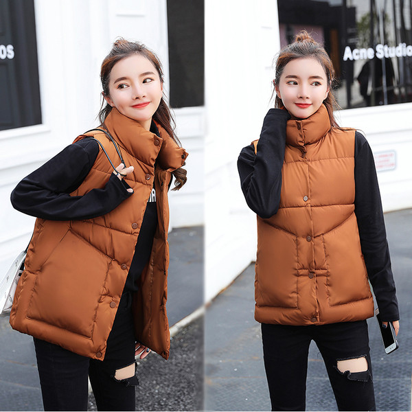 Fém gombos női mellény öt színben