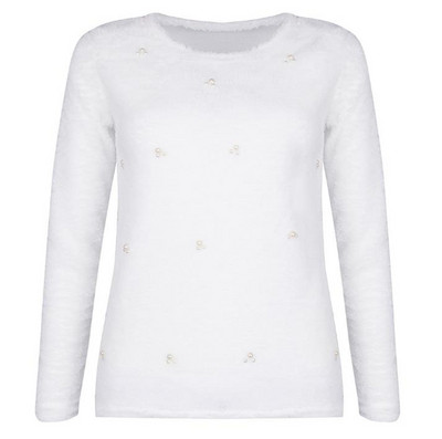 НОВО Модерен дамски плътен пуловер в няколко цвята