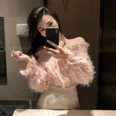 Μοντέρνα γυναικεία μπλούζα με χαλαρούς ώμους σε τρία χρώματα