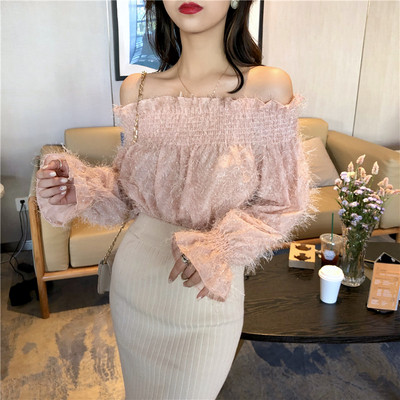 Μοντέρνα γυναικεία μπλούζα με χαλαρούς ώμους σε τρία χρώματα