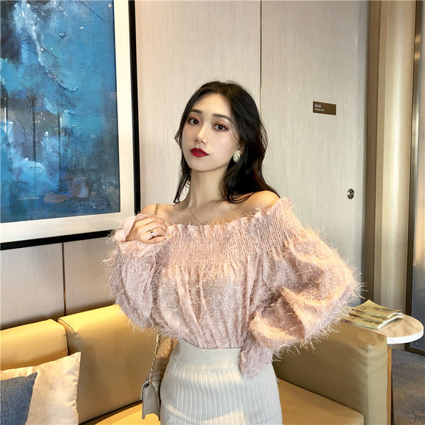 Μοντέρνα γυναικεία μπλούζα με χαλαρούς ώμους σε τρία χρώματα