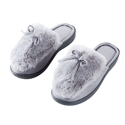 Дамски пантофи с пух в четири цвята