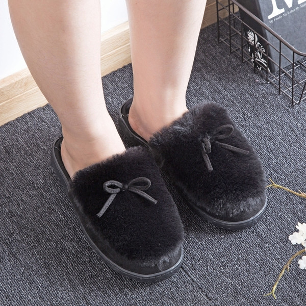 Дамски пантофи с пух в четири цвята