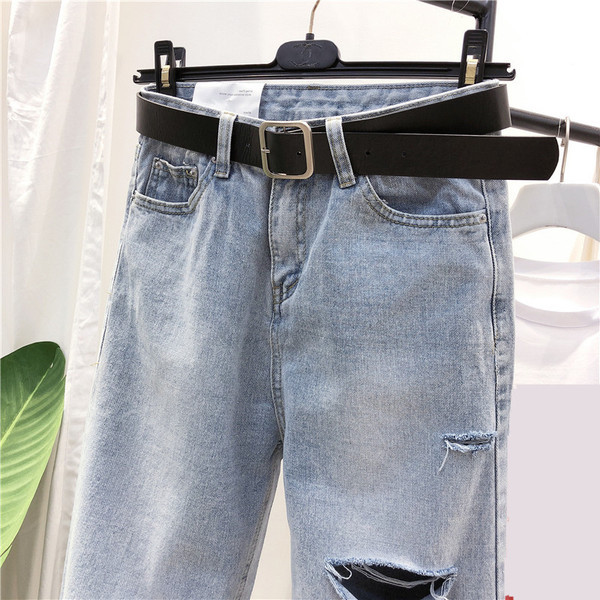 Дамски дънки в три цвята - широк модел