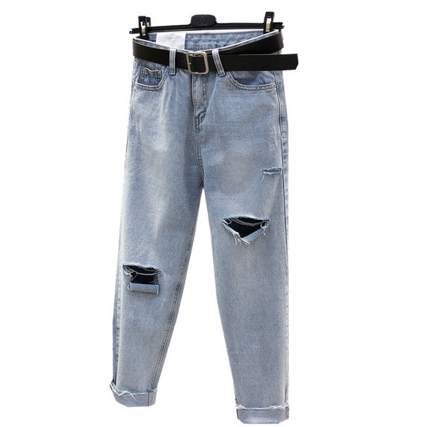 Дамски дънки в три цвята - широк модел