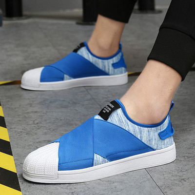 Модерни мъжки кецове без връзки в черен цвят