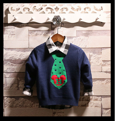 Pulover modern pentru copii pentru baieti in rosu, gri si albastru