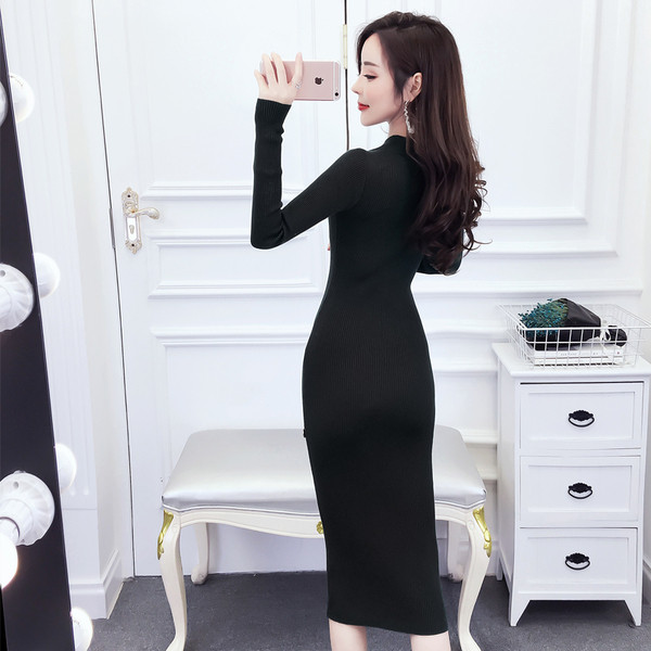 Rochie eleganta lunga de dama in doua culori