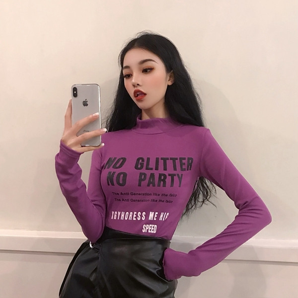 Γυναικέια casual μπλούζα με επιγραφές σε τέσσερα χρώματα