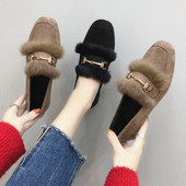 Mocasini moderni de dama cu decor metalic si puf in doua culori