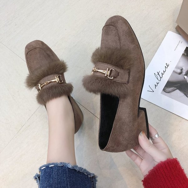 Mocasini moderni de dama cu decor metalic si puf in doua culori