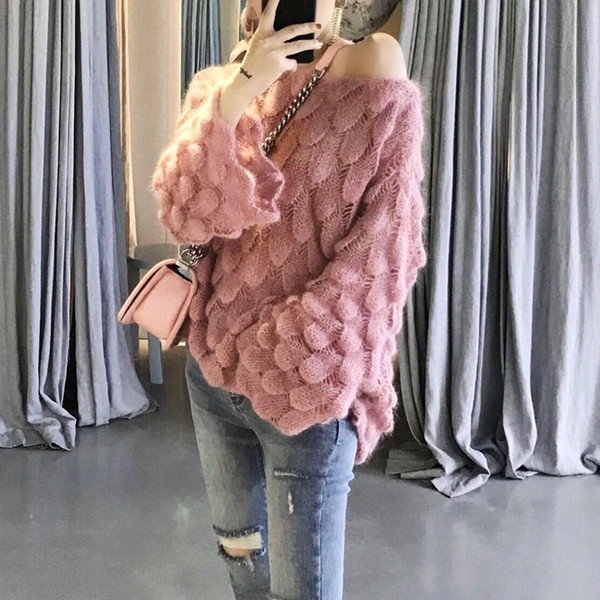 Pulover de dama modern model larg in mai multe culori