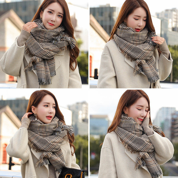 Eșarfă groasă de damă în diferite culori