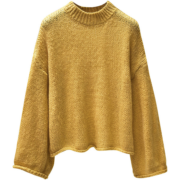 Зимен дамски пуловер широк модел в няколко цвята 