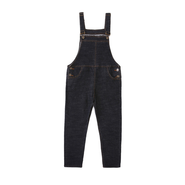 Детски дънков гащеризон в тъмен цвят