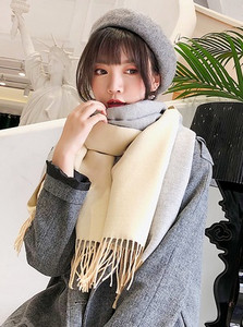 Дамски модерен двулицев шал в различни цветове