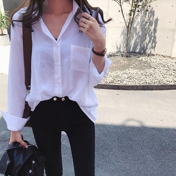 Дамска риза с дълъг ръкав в няколко цвята