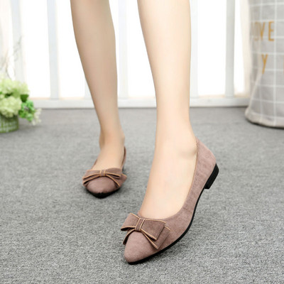 Дамски модерни мокасини с панделка в три цвята