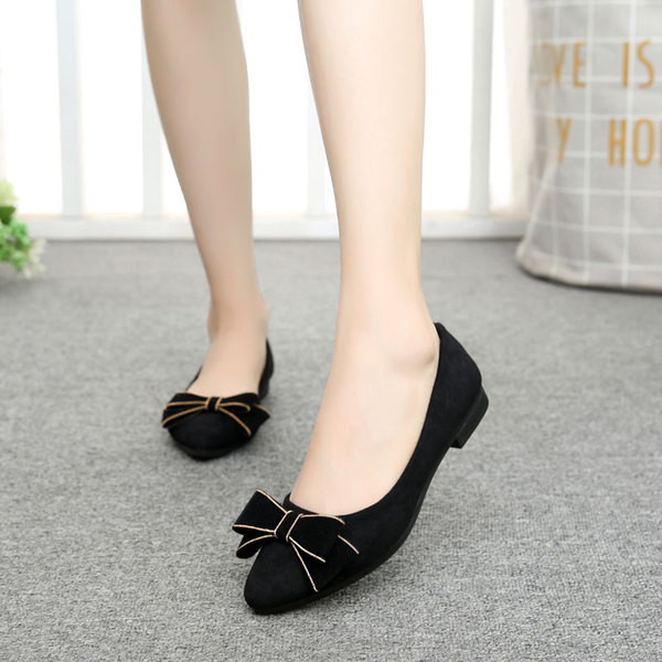 Дамски модерни мокасини с панделка в три цвята