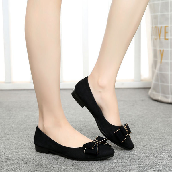 Дамски модерни мокасини с панделка в три цвята