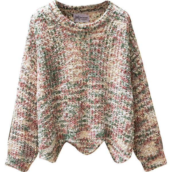 Γυναικείο πουλόβερ με λαιμόκοψη σε σχήμα Ο σε διάφορα χρώματα