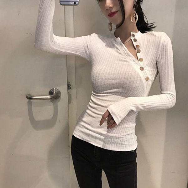 Bluza de dama cu nasturi in negru, alb si maro