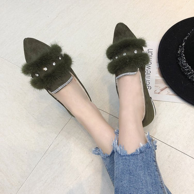 Μοντέρνα γυναικεία μοκασίνια με διακοσμητικές πέτρες σε οικολογικό σουέτ σε τρία χρώματα