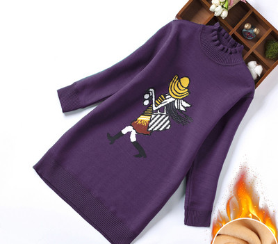 Bluza lunga pentru copii cu guler inalt in mai multe culori