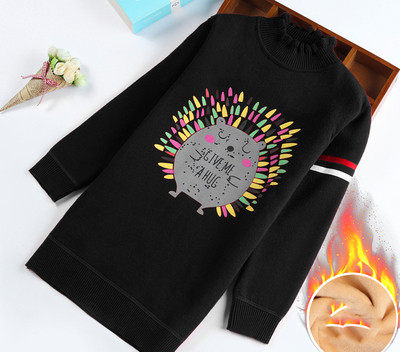 Bluza lunga pentru copii cu guler inalt in mai multe culori