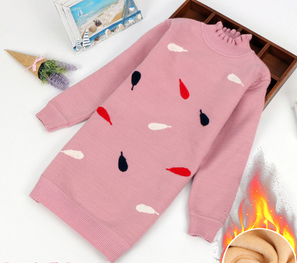 Bluza lunga pentru copii cu guler inalt in mai multe culori