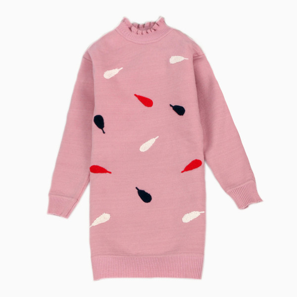 Bluza lunga pentru copii cu guler inalt in mai multe culori