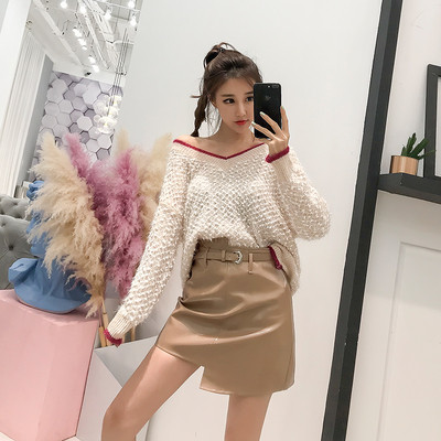 Κομψό γυναικείο πουλόβερμε V-λαιμό σε διάφορα χρώματα