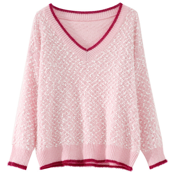 Κομψό γυναικείο πουλόβερμε V-λαιμό σε διάφορα χρώματα