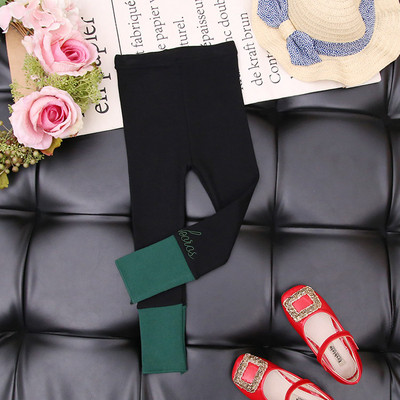 Jambiere pentru copii cu talie inalta si broderie colorata