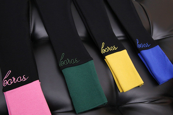 Jambiere pentru copii cu talie inalta si broderie colorata