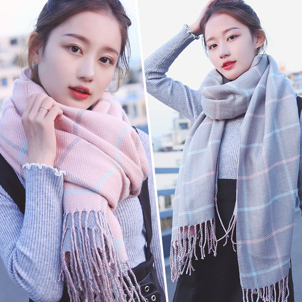 Eșarfă de damă modernă în carouri în mai multe culori