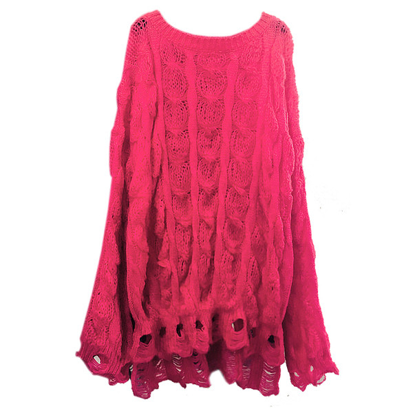 Pulover de dama elegant cu motive rupte in mai multe culori