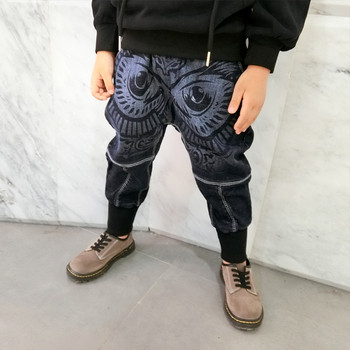 Детски модерен панталон с щампа в два цвята