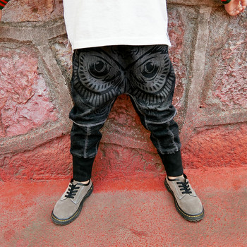 Детски модерен панталон с щампа в два цвята