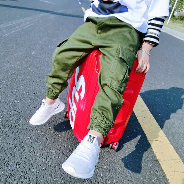 Pantaloni copii in doua culori cu buzunare