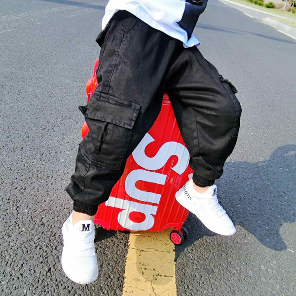 Pantaloni copii in doua culori cu buzunare