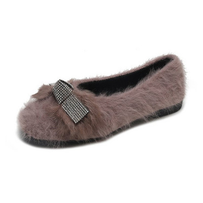 Μοντέρνα γυναικεία μοκασίνια με διακοσμητικές πέτρες σε τρία χρώματα