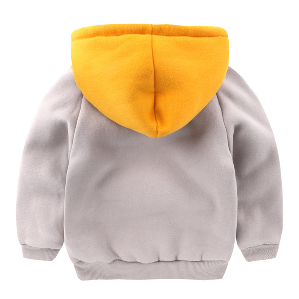 Детски плътен суичър с качулка в няколко цвята