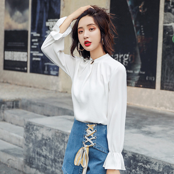 Camasa moderna de dama cu maneca lunga in mai multe culori