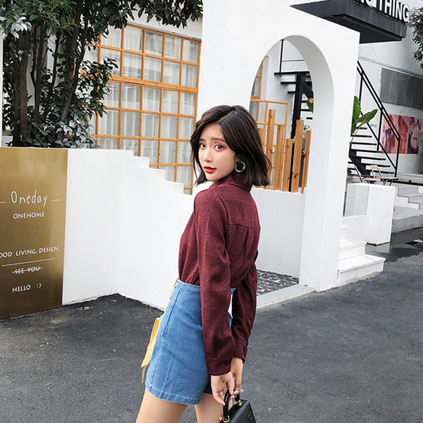 Есенна дамска риза в два цвята