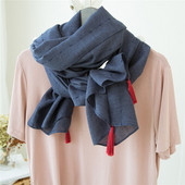 Esarfa de dama de zi cu zi cu ciucuri in mai multe culori