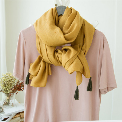 Esarfa de dama de zi cu zi cu ciucuri in mai multe culori