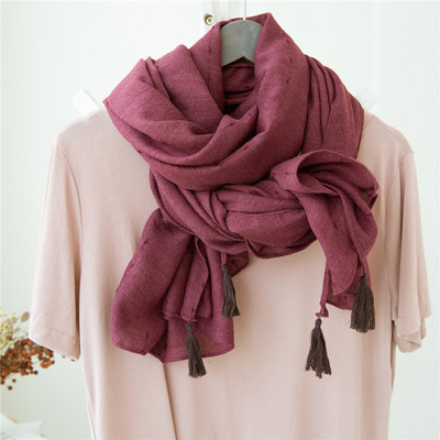 Esarfa de dama de zi cu zi cu ciucuri in mai multe culori