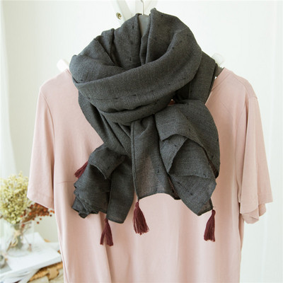 Esarfa de dama de zi cu zi cu ciucuri in mai multe culori