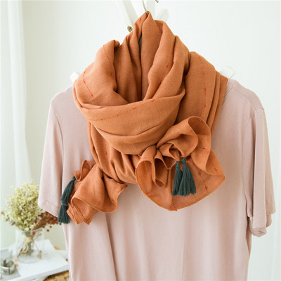 Esarfa de dama de zi cu zi cu ciucuri in mai multe culori